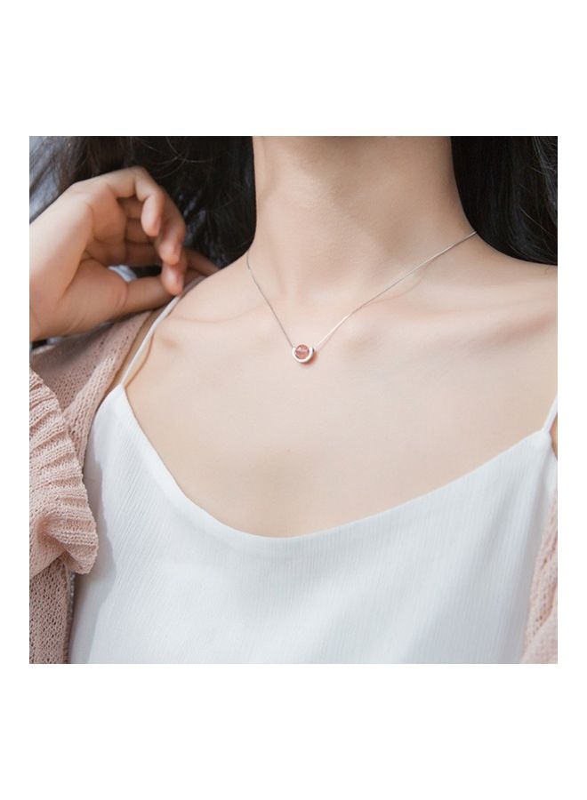 بيرفيي Rhodium Plated Ziron Studded Pendant Necklace  - Image 2