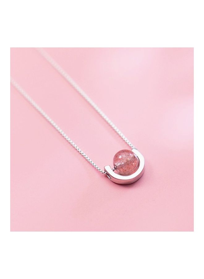 بيرفيي Rhodium Plated Ziron Studded Pendant Necklace  - Image 4