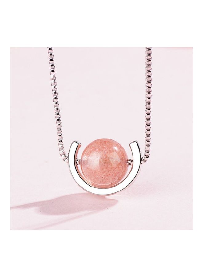 بيرفيي Rhodium Plated Ziron Studded Pendant Necklace  - Image 5
