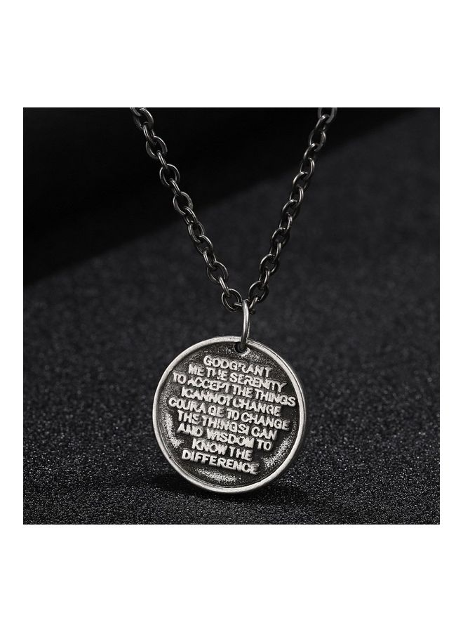 Perfii Rhodium Plated Ziron Studded Pendant Necklace - Image 4