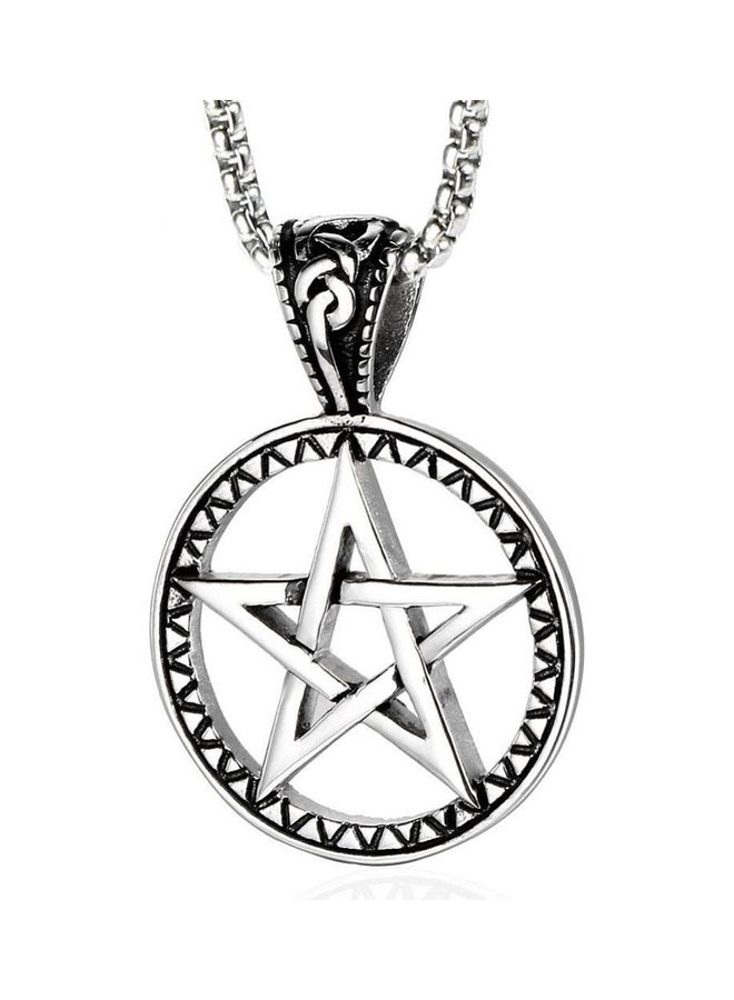 بيرفيي Rhodium Plated Ziron Studded Pendant Necklace  - Image 1