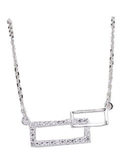 S925 Sterling Silver Crystal Studded Pendant Necklace