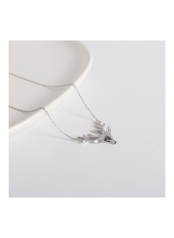 Perfii S925 Sterling Silver Crystal Studded Pendant Necklace - Image 4