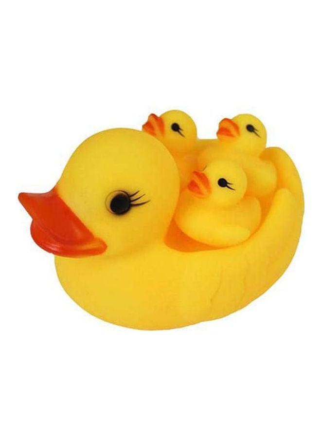 Generic - 4Pcs/Lot Soft Rubber Mother And Baby  Duck Swimming Bath Toys Children Water Play Squeeze Sound Kids Toys - Image 1