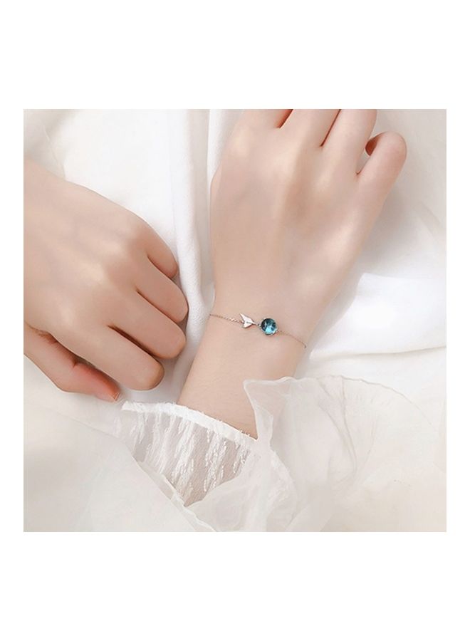 Perfii Rhodium Plated Cubic Ziron Stylish Bracelet - Image 3