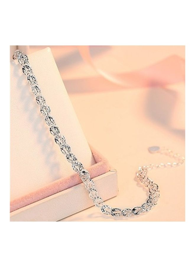 Perfii Rhodium Plated Cubic Ziron Stylish Bracelet - Image 2