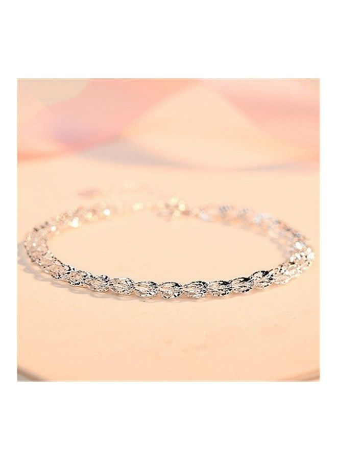 Perfii Rhodium Plated Cubic Ziron Stylish Bracelet - Image 3