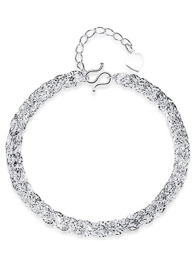 Perfii Rhodium Plated Cubic Ziron Stylish Bracelet - Image 1