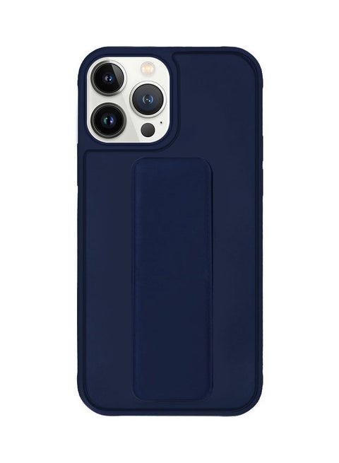 Protective Case Cover with Finger Grip Stand for Apple iPhone 13 Pro Max Dark Blue Dark Blue