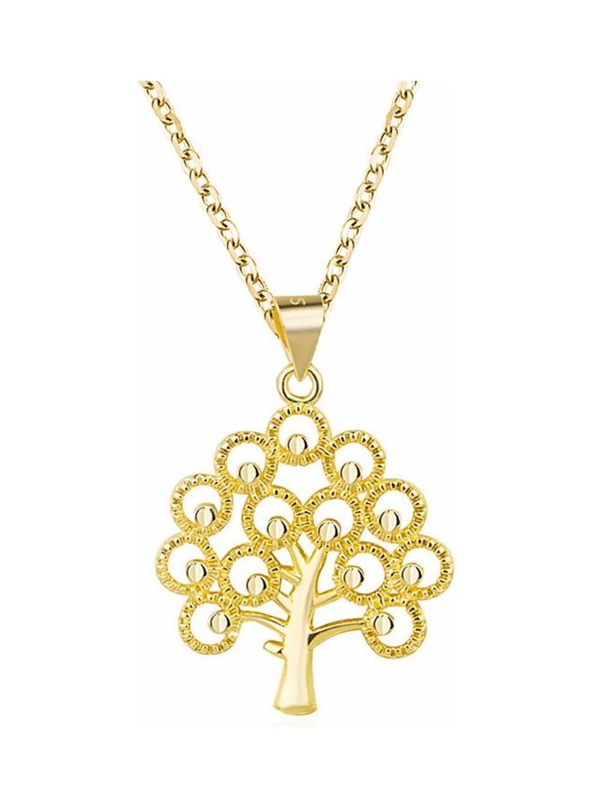 Perfii Rhodium Plated Ziron Studded Pendant Necklace - Image 1