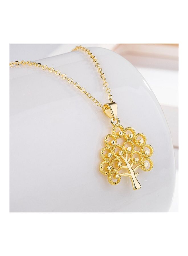 Perfii Rhodium Plated Ziron Studded Pendant Necklace - Image 3