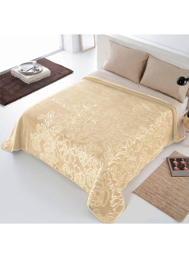 بطانية فائقة النعومة بحجم كينج عالية الجودة أكريليك بيج 220x240سم
