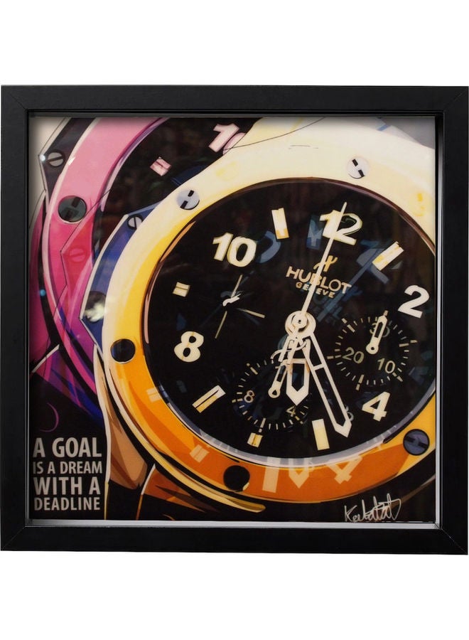 Boomah Accessories Hublot Watch Pop Art Poster with Frame Multicolour 25 X 25cm 