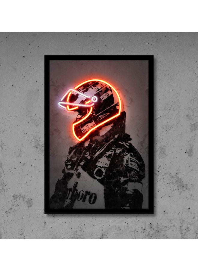 Boomah Accessories Michael Schumacher Scuderia Ferrari F2004 Neon Poster with Frame Multicolour 30 x 40cm 