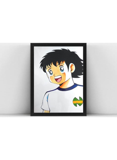 Captain Tsubasa Poster with Frame Multicolour 50 X 40cm