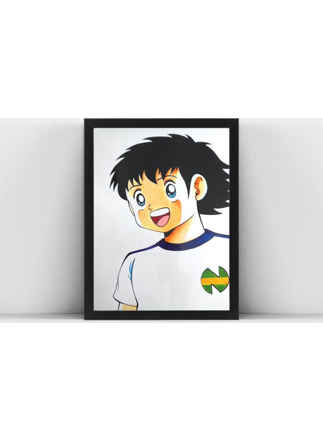 Captain Tsubasa Poster with Frame Multicolour 50 X 40cm