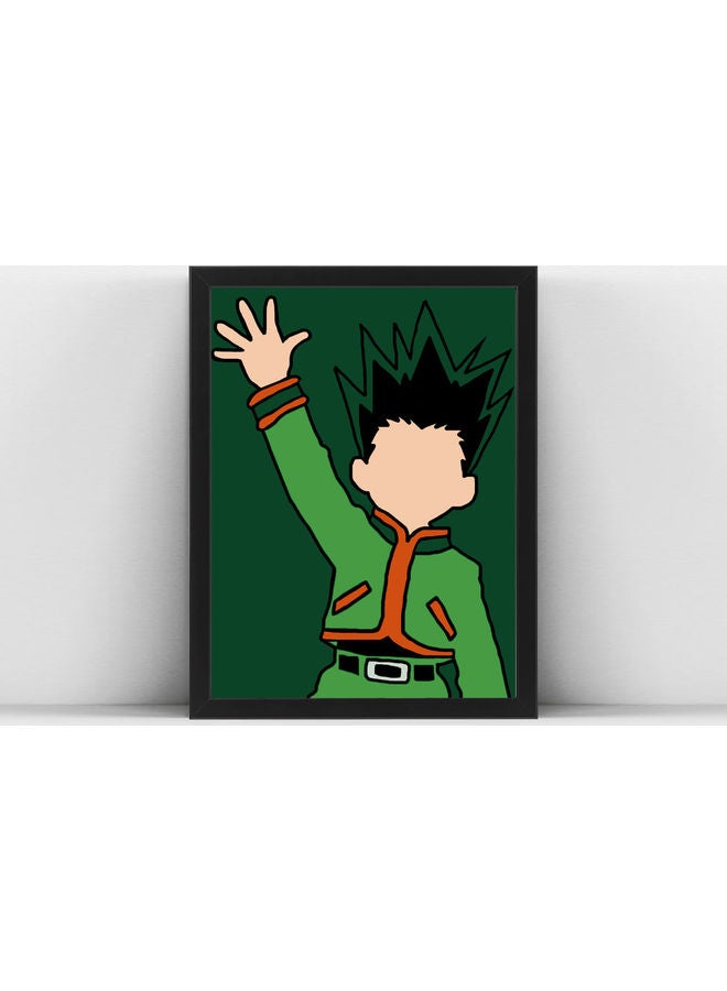 Boomah Accessories - Gon Freecss Anime Hunter Poster with Frame Multicolour 30 X 40cm - Image 1