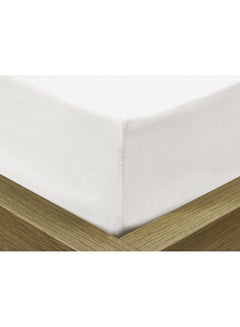 Hotel Linen Klub 3-Piece Fitted Sheet And Pillowcases Set Cotton Blend White 180 x 200cm  - Image 2