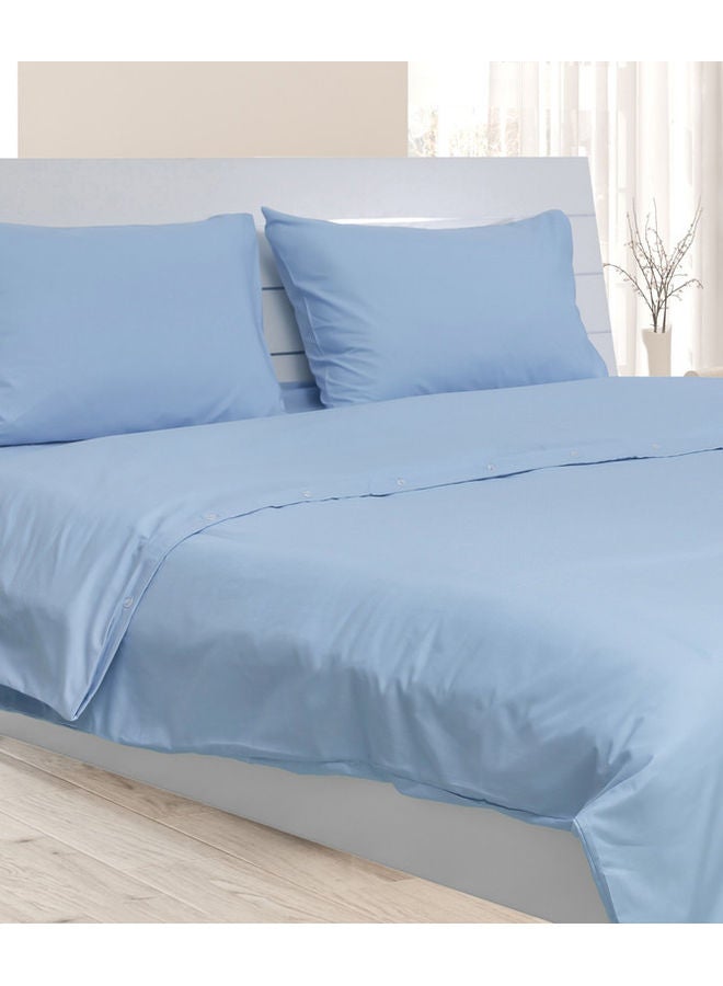 3-Piece Duvet Cover With Pillowcase Set Cotton Blend Blue 240 x 260cm - v1639368759/N52150267A_2