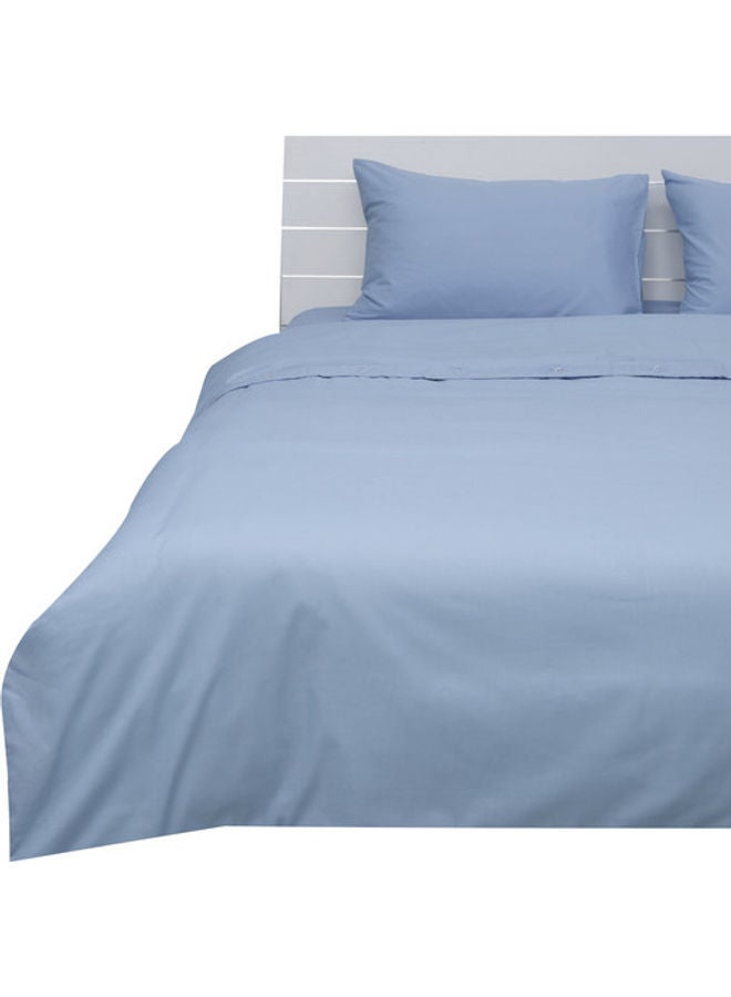 3-Piece Duvet Cover With Pillowcase Set Cotton Blend Blue 240 x 260cm - v1639368759/N52150267A_3