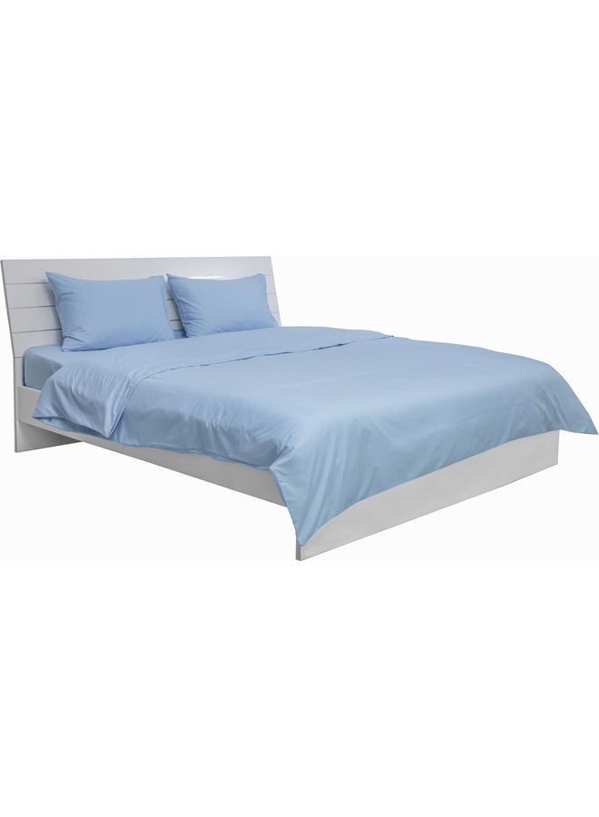 Princess 3-Piece Duvet Cover With Pillowcase Set Cotton Blend Blue 240 x 260cm  - Image 4