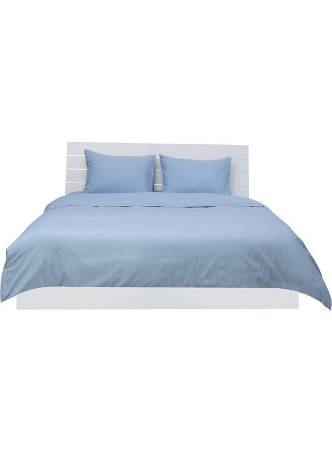 3-Piece Duvet Cover With Pillowcase Set Cotton Blend Blue 240 x 260cm - v1639368759/N52150267A_5