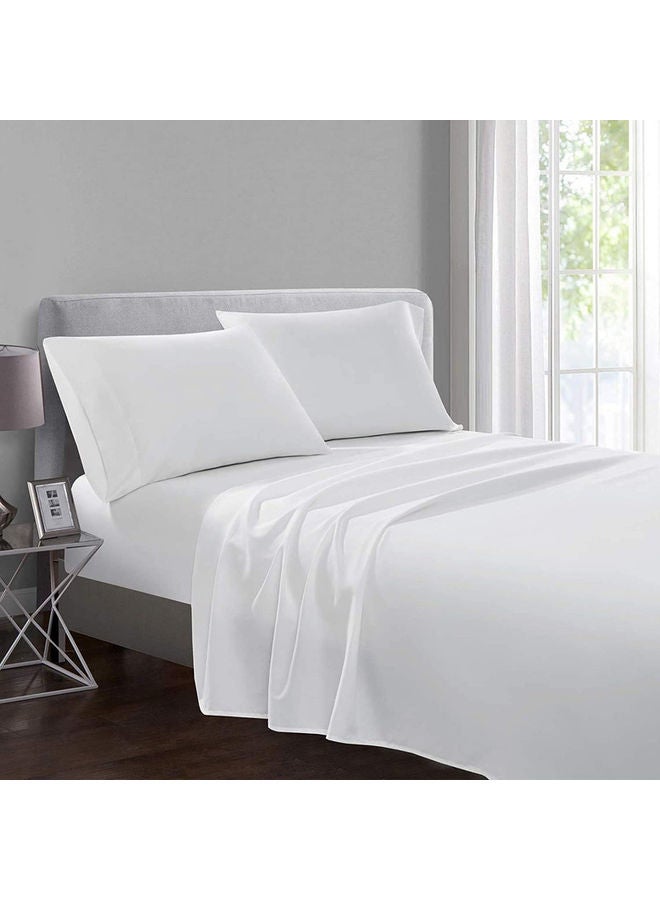 Hotel Linen Klub - 2-Piece Deyarco Single Size Sheet Set Cotton Blend White 170 x 240cm - Image 1