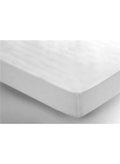 Hotel Linen Klub 3-Piece Deyarco King Size Fitted Sheet Set Includes 1xFitted Sheet 200x200+30cm, 2xPillowcase 50x75 cm Cotton Blend White 200x200cm  - Image 5