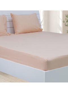 Hotel Linen Klub 2-Piece Deyarco Single Size Sheet Set Cotton Blend Peach 120x200cm  - Image 1