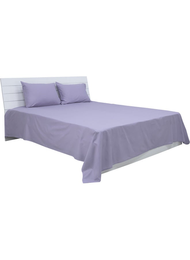 Princess 2-Piece Flat Sheet With Pillowcases Set Cotton Blend Lilac 170x240cm - Image 4