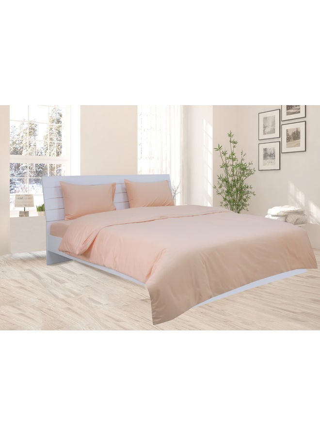 Princess 3-Piece Duvet Cover With Pillowcases Cotton Blend Peach 220 x 240cm  - Image 1