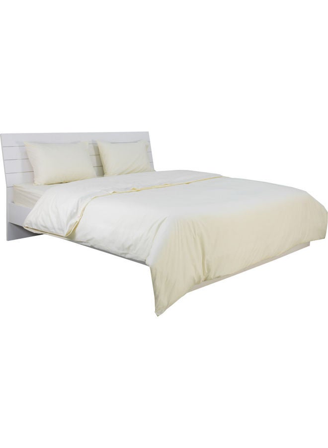 Hotel Linen Klub 2-Piece Deyarco Single Size Duvet Cover Set Cotton Blend Cream  - Image 4
