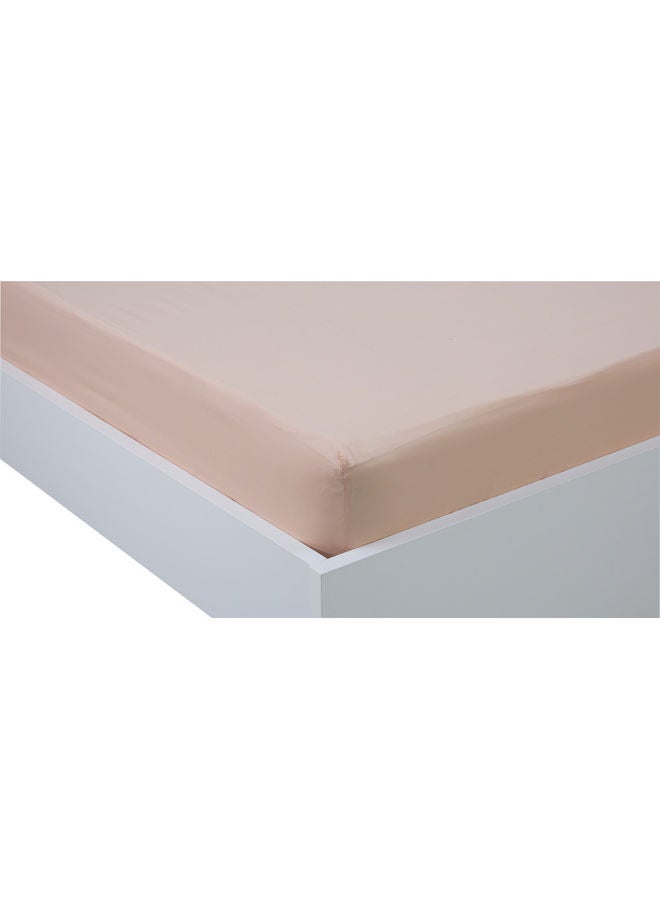 Princess 3-Piece Fitted Sheet With Pillowcases Set Cotton Blend Peach 150 x 200cm  - Image 2