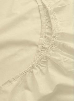 Hotel Linen Klub 3-Piece Fitted Sheet And Pillowcases Set Cotton Blend Cream 180x200cm  - Image 3