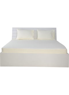 Hotel Linen Klub 3-Piece Fitted Sheet And Pillowcases Set Cotton Blend Cream 180x200cm  - Image 5