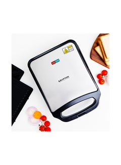 KRYPTON 2-in-1 Multi Snacks Maker, Non-Stick Cooking Plate 1200 W KNSM6308 Silver  - Image 1