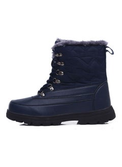 Beauenty High Tube Lace Up Outdoor Top Waterproof Casual Boots Blue  - Image 2