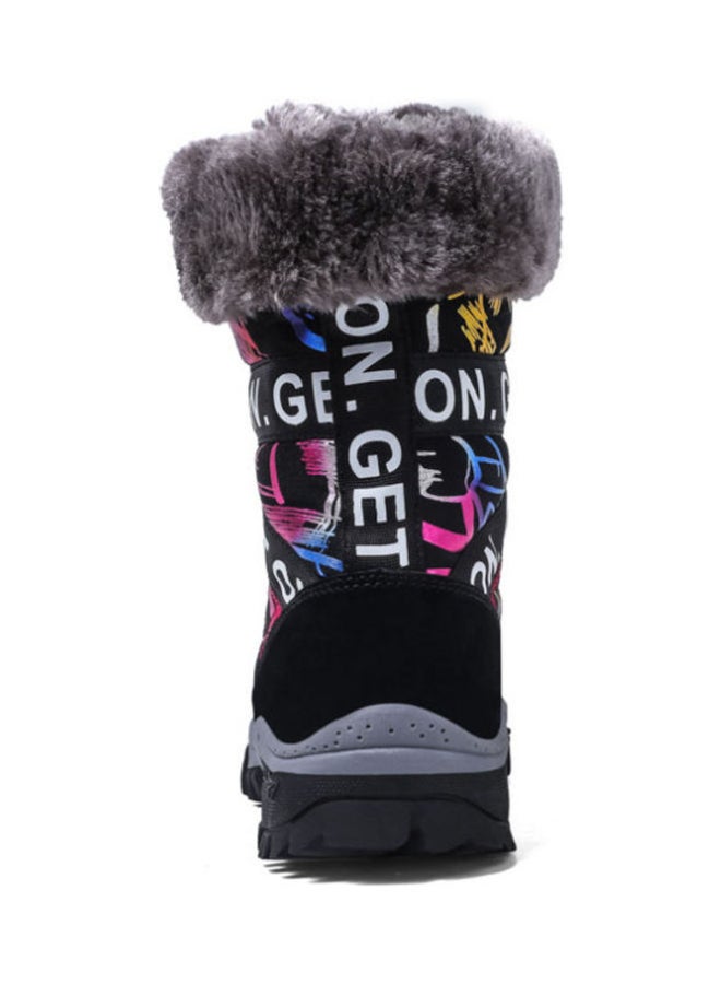 Beauenty High Top Snow Ankle Boots Black/Red/Yellow  - Image 3