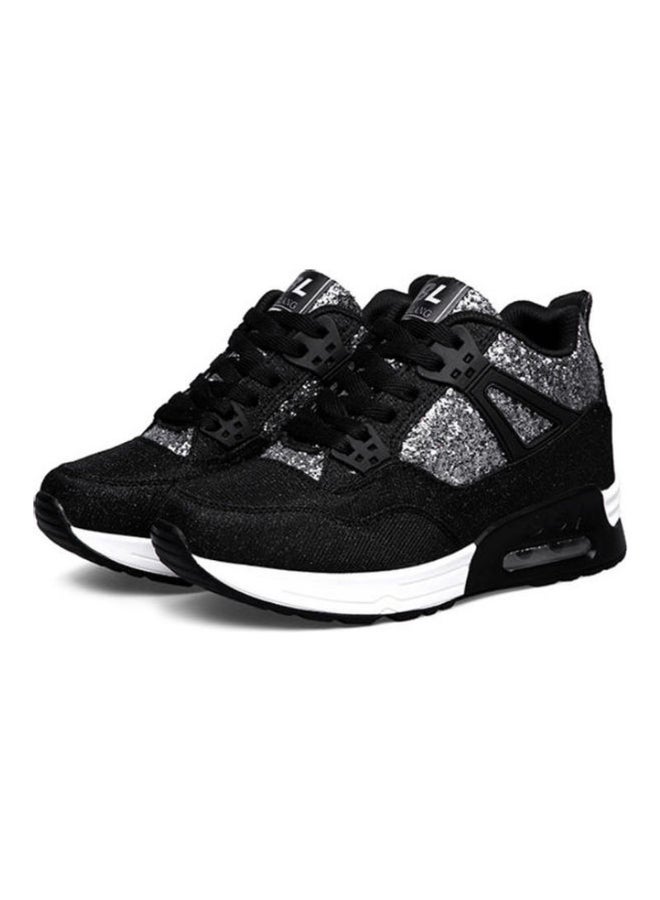 Beauenty Lace-Up Low Top Sneakers Black/White/Silver  - Image 1