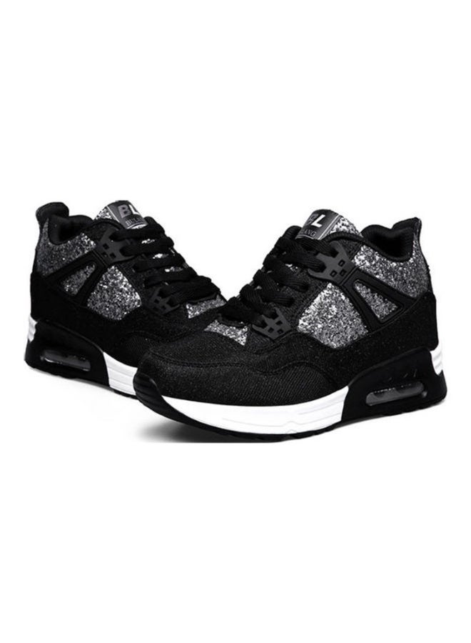 Beauenty Lace-Up Low Top Sneakers Black/White/Silver  - Image 2