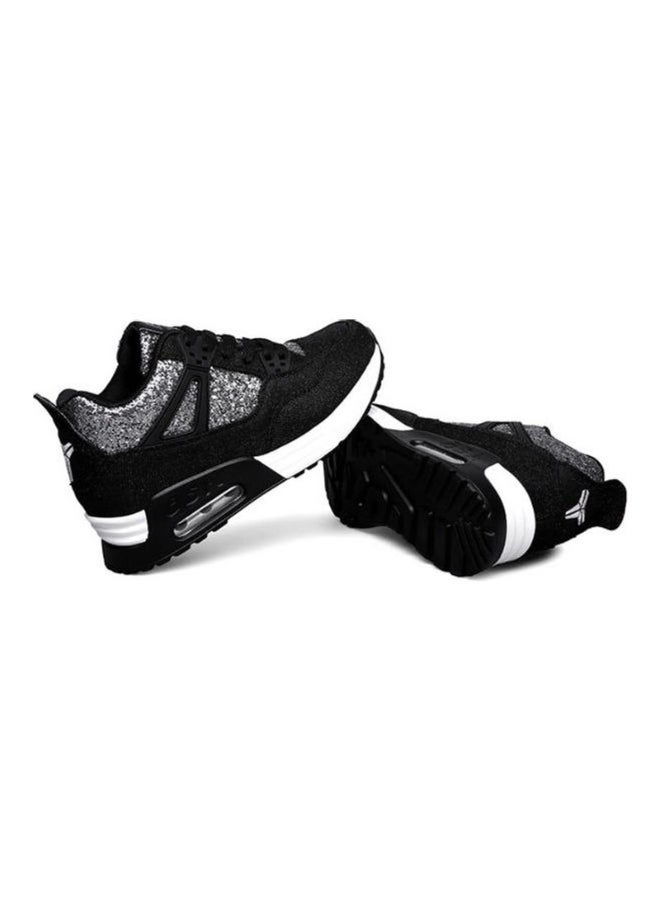 Beauenty Lace-Up Low Top Sneakers Black/White/Silver  - Image 3
