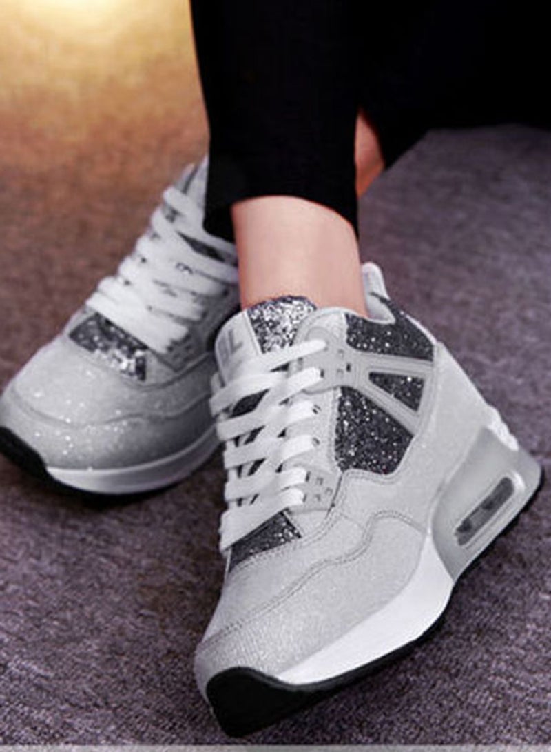 Beauenty Lace-Up Low Top Sneakers Grey/White  - Image 4