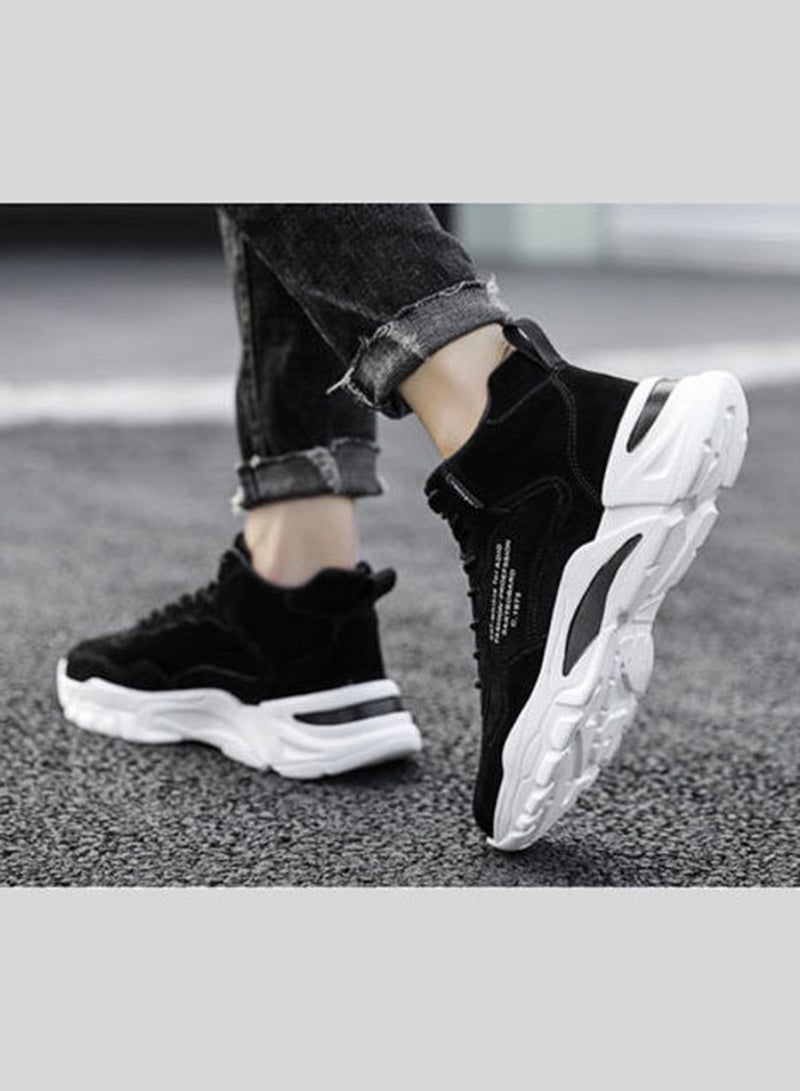 Beauenty Lace-Up High Top Sneakers Black/White  - Image 5