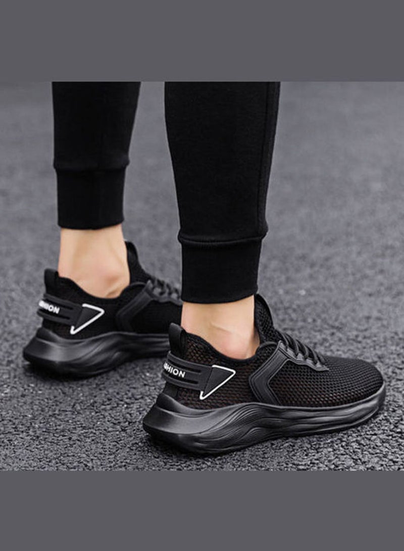 Beauenty Mesh Light Lace-Up Running Shoes Black - Image 4