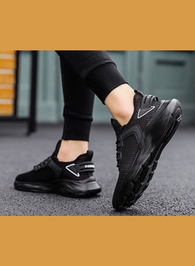 Beauenty Mesh Light Lace-Up Running Shoes Black - Image 5