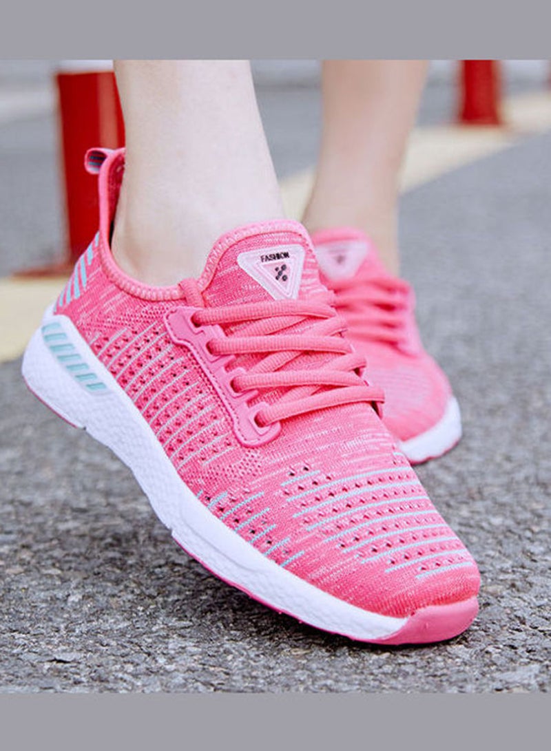 Beauenty - Flying Thread Mesh Running Shoes Red - Image 1