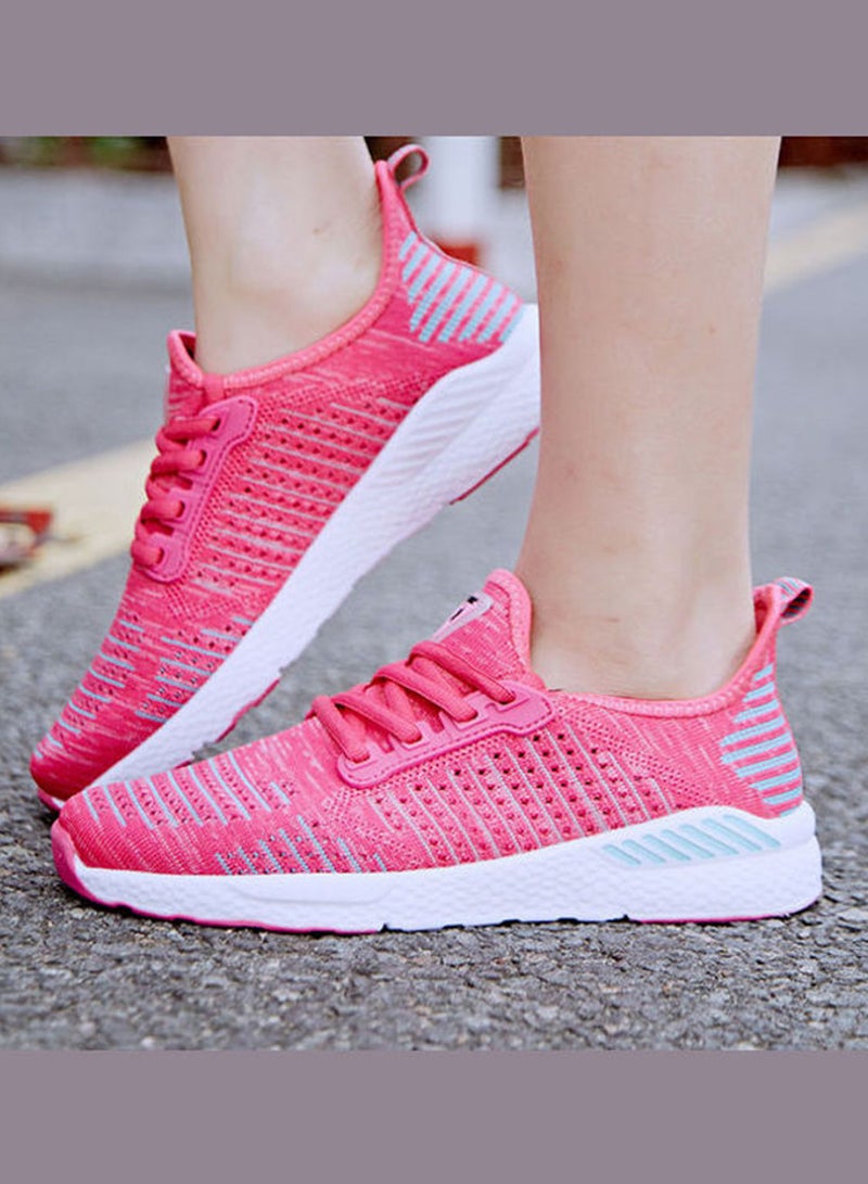 Beauenty - Flying Thread Mesh Running Shoes Red - Image 1