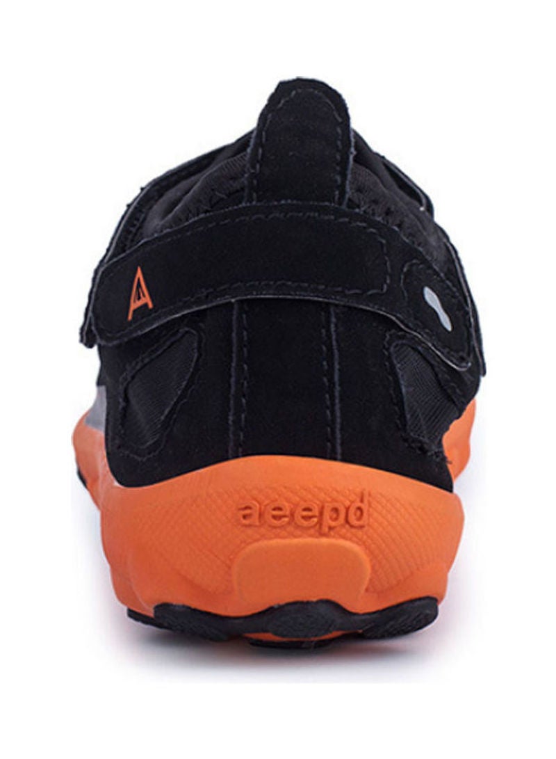 Beauenty Women's Round Toe Velcro Closure Beach Wading Shoes Black/Orange  - Image 4