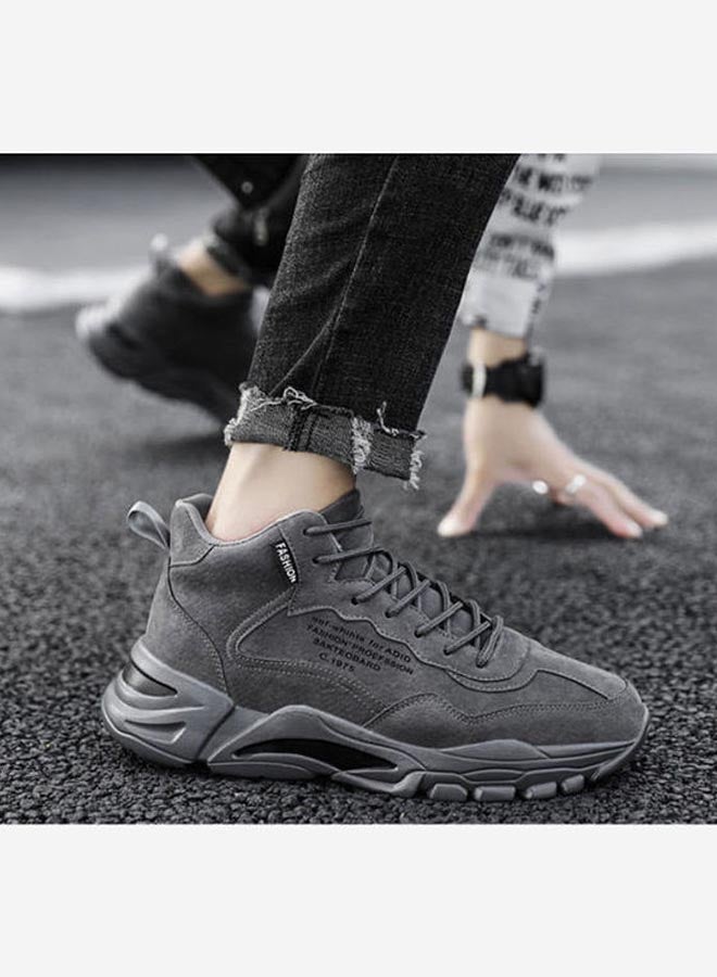 Beauenty Autumn Korean Fashion High Top Light Sport Shoes Grey - Image 5