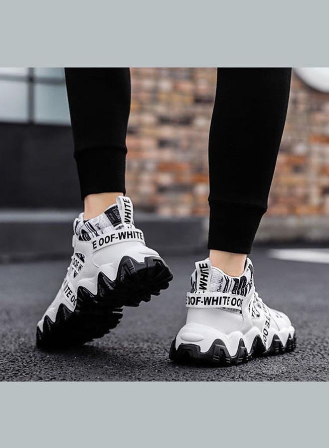 Beauenty Lace-Up Closure High Top Sneakers White/Black - Image 5